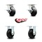 Service Caster 5 Inch Kingpinless Rubber on Steel Wheel Caster Brakes 2 Rigid SCC, 2PK SCC-KP30S520-RSR-SLB-2-R-2 - alternate 2